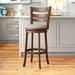 Andover Mills™ Adelynn Swivel Bar & Counter Stool Wood in Gray/Brown | 42.94 H x 18 W x 21.06 D in | Wayfair 82146477AE0D48B98008741711EDE121