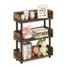 17 Stories 29.61" H x 23.62" W x 9.2" D Toolless Multipurposes Display Rack Wood/Plastic in Brown | 29.61 H x 23.62 W x 9.21 D in | Wayfair