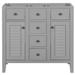 Red Barrel Studio® Annalicia Freestanding Bathroom Cabinet Manufactured Wood in Brown/Gray | 33.43 H x 35.03 W x 17.12 D in | Wayfair