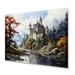 Millwood Pines Castles Enchanted Stronghold I - Architecture Metal Wall Art Prints Metal in Blue/Gray/Orange | 24 H x 1 D in | Wayfair