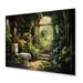 Millwood Pines Bathroom Toilet Fresh Botanicals II - Bath & Laundry Metal Wall Decor Metal in Black/Green | 24 H x 32 W x 1 D in | Wayfair