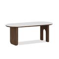 Latitude Run® Machleid Stone Dining Table Wood in Brown/Gray/White | 29.53 H x 62.99 W x 31.5 D in | Wayfair B01DB61FD4BB4E33A147B47889BB06EF