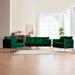 Everly Quinn 68.11" Velvet Round Arm Modular Sofa Velvet in Green | 34.65 H x 68.11 W x 26.37 D in | Wayfair D5A0E4E5A19B47EB93A85C40AA8119D6