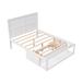 Red Barrel Studio® Keynot Full/Double Storage Panel Headboard Bed Wood in White | 46.5 H x 57.5 W x 77.8 D in | Wayfair