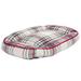 Tucker Murphy Pet™ Safavieh Plaid Cotton Pet Bed Polyester/Cotton in Gray/Red/White | 6 H x 24 W x 16 D in | Wayfair