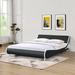 Wrought Studio™ Idiris Queen Standard Bed Upholstered/Faux leather in White/Black | 25 H x 90.9 W x 63.8 D in | Wayfair