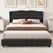 Willa Arlo™ Interiors Homerville Queen Tufted Storage Platform Bed Upholstered/Metal in Black | 42 H x 82.6 W x 62.6 D in | Wayfair