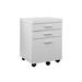 Inbox Zero Luanni 17.75" Wide 1 -Drawer Mobile File Cabinet Wood in White | 25.25 H x 17.75 W x 18.25 D in | Wayfair