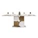 Everly Quinn Rock Plate Dining Table Modern Simple Home Fashion Rectangular Dining Table in Gray/White/Yellow | Wayfair