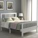 Winston Porter Open-Frame Bed Wood in White/Black | 42 H x 56 W x 78.7 D in | Wayfair A4B191E28E55405894367E2EC6D031E3