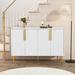 Mercer41 Tatanisha 48" Modern Sideboard Buffet Cabinet w/ 4 Doors Wood in White | 31.4 H x 47.8 W x 14.6 D in | Wayfair
