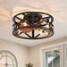 17 Stories 17.71" Sudha 3 - Blade Caged Ceiling Fan w/ Remote Control in Black/Yellow | 7.28 H x 17.7 W x 17.7 D in | Wayfair