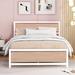 17 Stories Sutten Platform Bed Wood/Metal in White | 39.4 H x 55.5 W x 76.6 D in | Wayfair 18DCA887606B4CBE800DBD2925B7FA85