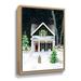 The Holiday Aisle® Evergreen Holiday House On Canvas by House Fenway Print Canvas in White | 8 H x 10 W x 2 D in | Wayfair