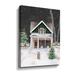 The Holiday Aisle® Evergreen Holiday House On Canvas by House Fenway Print Canvas in White | 36 H x 48 W x 2 D in | Wayfair