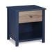 Hokku Designs Luukas Metal Nightstand Wood/Metal in Brown | 24 H x 22 W x 17.75 D in | Wayfair 54EE1C8C1EF245D4A55B409BA8F3D983