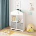 Isabelle & Max™ Aleea Storage Bookcase in Gray/White | 35.8 H x 24.1 W x 11.8 D in | Wayfair CD36AC5A059E4C3B9F743F87721B452B