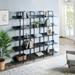 17 Stories Stamatoula Bookcase in Black | 70.87 H x 70.87 W x 11.81 D in | Wayfair 255F917B434A47ADA983E2E9D1019186