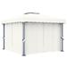 VidaXL Gazebo Canopy Tent Patio Pavilion w/ Curtains Cream Aluminum Aluminum/Metal/Steel/Soft-top in Gray | 104.4 H x 117.6 W x 117.6 D in | Wayfair