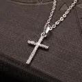 Collier pendentif croix de Jésus en cristal pour hommes et femmes bijoux en or noir document