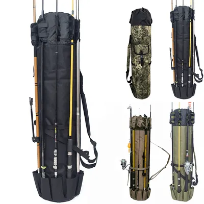 Fishing Rod Bag With Rod Holder Fishing Pole Bag Carrier Case 5 Poles  Durable Travel Case Fishing Tackle Box Storage Bag - Shopping.com