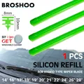 Strisce di ricarica in silicone per Gel di silice con spazzola tergicristallo per auto verde per