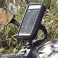 Supporto per telefono per moto Supporto per supporto per specchietto retrovisore per bicicletta per moto Borsa per telefono per moto per scooter impermeabile per Samsung