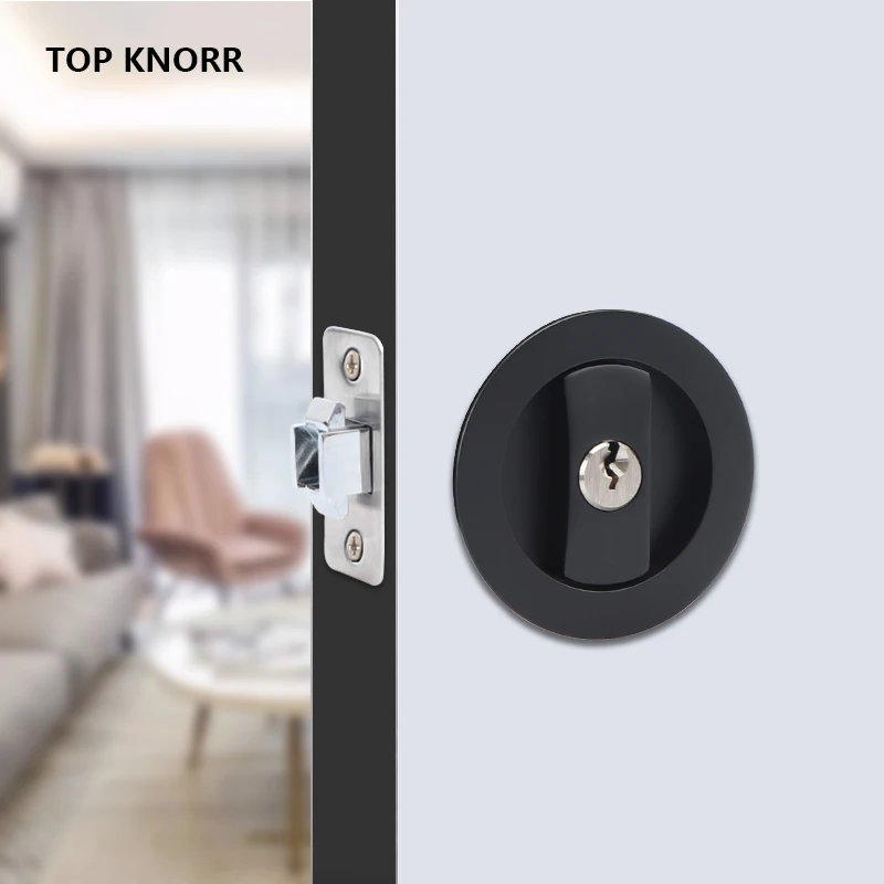 TOP KONRR Schiebetür Schiebetür Hakenschloss Dunkle Zinklegierung Türgriff Badezimmer Küche Einzelhaken Doppelhaken Türschloss