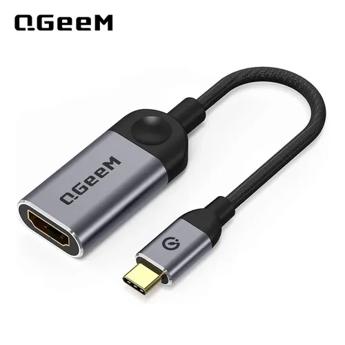 QGeeM USB C zu HDMI Adapter 4K Kabel USB Typ-C zu HDMI Adapter [Thunderbolt 3/4] HDMI Adapter für