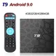 Smart t9 android 9 0 tv box rk3318 quad core 4gb ram 64gb rom 2 4g/5g dual wifi usb 3.0 4k bluetooth