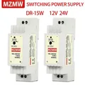 Mzmw dr-15 din rail schalt netzteil 15w eingang 240-v ac zu dc 12v 24v industrieller elektronik mit