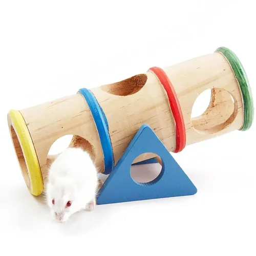 Hamster Spielzeug Holz bunte lustige Wippe Maus Chinchilla Rennmaus Igel Käfig Haus Haustier Zubehör