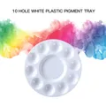 Weiße Plastik palette runde Form Farb schale zum Halten und Mischen von Farben für Aquarell Acryl öl