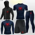 Calzamaglia sportiva a compressione da uomo t-shirt da uomo Super Hero Clothes intimo termico da