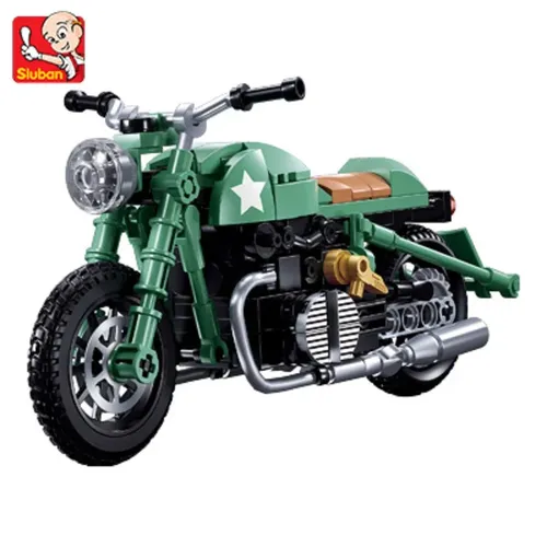 215 stücke grünes Motorrad Puzzle-Bausteine Modell ier bausteine kleines Partikel gebäude