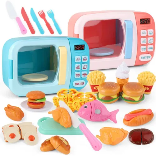 Kinder küchen spielzeug Simulation Mikrowelle Backofen Lernspiel zeug Mini-Küche Essen so tun als