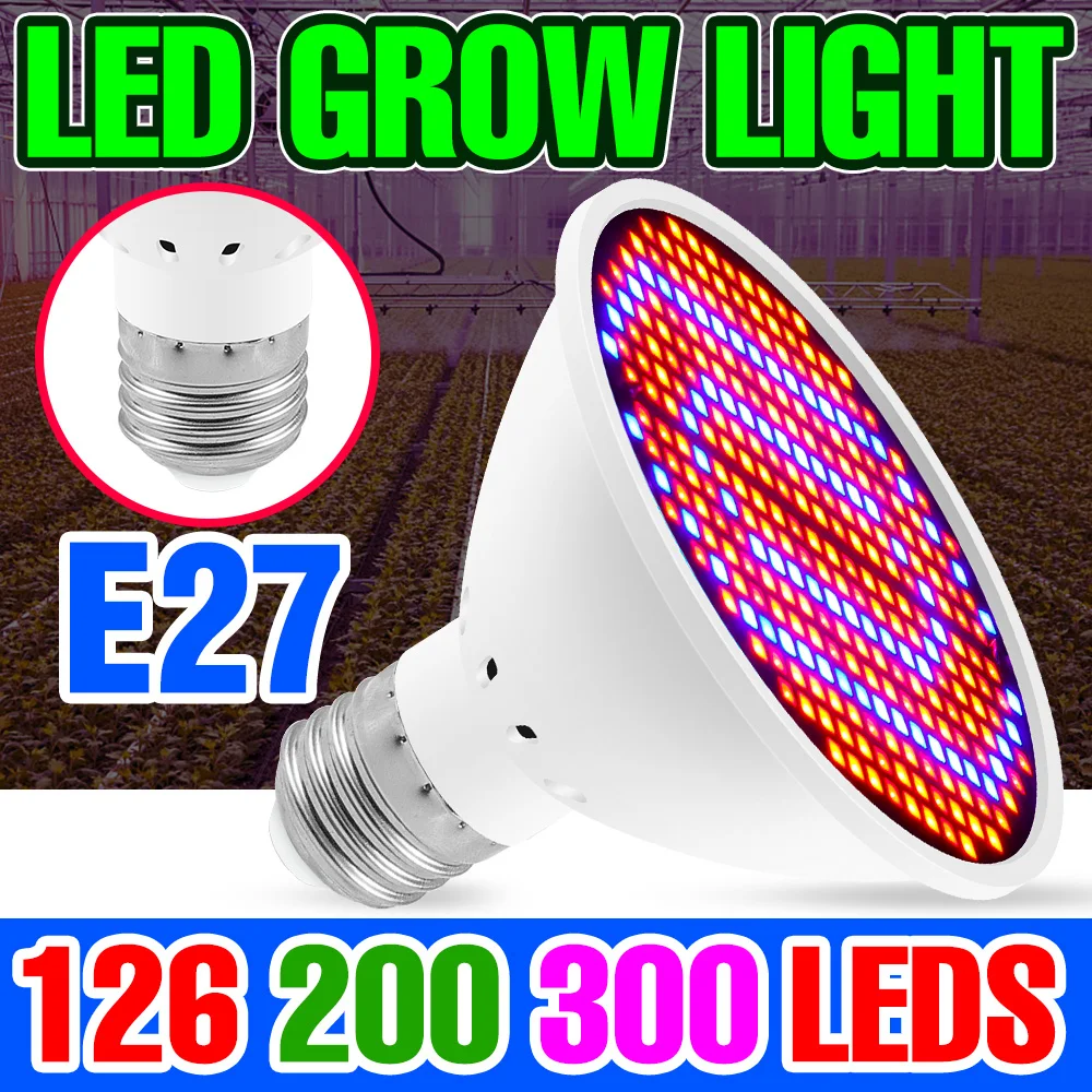 LED E27 Wachsen Licht Volle Spektrum Phytolamp Indoor Blume Samen Hydrokultur Pflanze Lampe Für Gewächshaus Anbau Wachsen Box Image