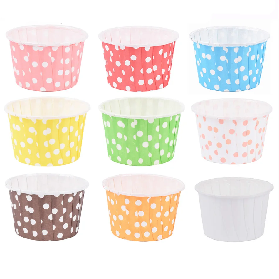 48 stücke Cupcake Liner Back becher Cupcake Papier Muffin Fälle Kuchen Box Tasse Ei Törtchen Tablett Kuchen form Dekorations werkzeuge Image
