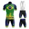 2025 Brasile Nuova squadra di ciclismo Jersey Pantaloncini da bici Set con bretelle Ropa Ciclismo Camicia MTB da uomo Estate Ciclismo Maillot Fondo Abbigliamento
