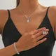 Einfache Wasser tropfen Zirkon Halskette Ohrringe Armband Frauen Kristall Ohrringe für Hochzeit