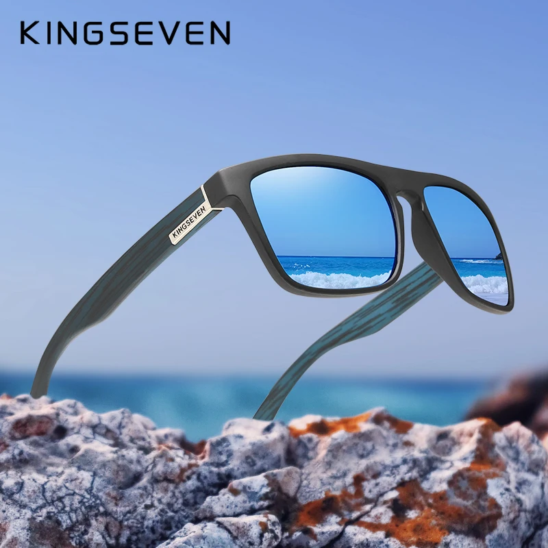Kingseven tr90 rahmen spiegel linse sonnenbrille polarisierte herren brille outdoor sport männliche brille original zubehör n751 Image