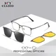 Clloio Titan 3 in 1 Magnet clip optische Myopie Brille für Männer polarisierte Sonnenbrille