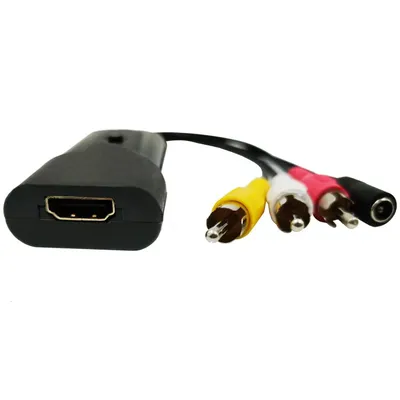 HDMI zu RCA, AV, 1080P HD HDMI zu 3RCA CVBs Composite Video Audio Konverter Adapter unterstützt PAL/NTSC für Fire TV Image