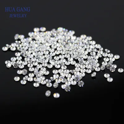 50 stücke/200 stücke aaaaa weiß 0.6 ~ 7,5mm Zirkonia Stein rund Brillant schliff lose cz Steine