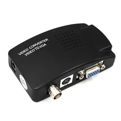 BNC zu VGA Video Konverter S-Video Eingang zu PC VGA Out Adapter Digital Switcher Box Für PC TV Kamera DVD DVR