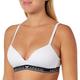 Emporio Armani Women's Padded Triangle Bra Iconic Logoband, White, X-Large