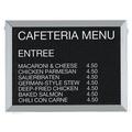 Aarco Open Faced Aluminum Frame Black Felt Changeable Letter Board - 18 Hx24 W