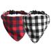 Removable scarf pet scarf collar for kittens bow cat collar triangular scarf scarf set Black and white+red