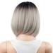 Alaparte Women Fashion Lady Gradient Short Straight Hair Cosplay Party Wig Short Wigs