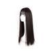 Alaparte Wig Bangs Female Black Long Hair Soft Girl Realistic Fake Short Wigs